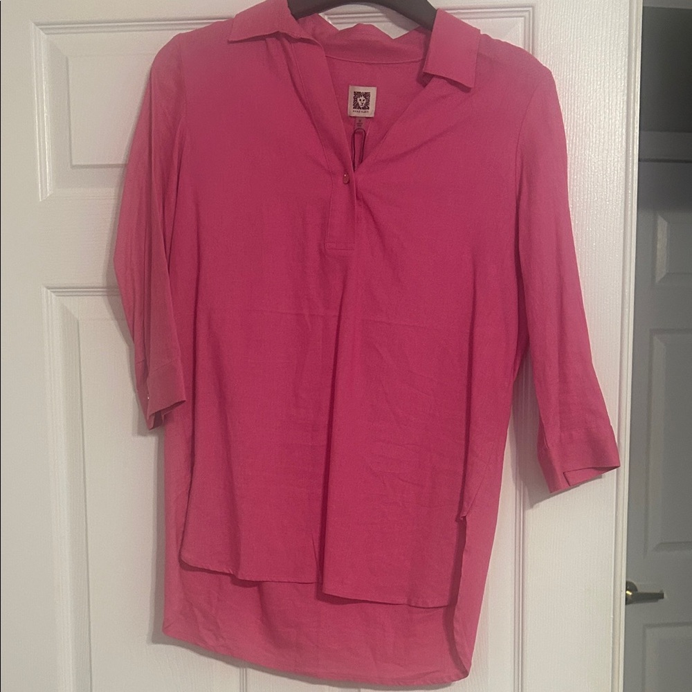 Anne Klein Pink Button Down Shirt size medium nwt